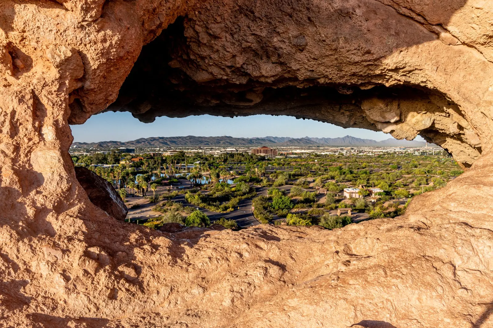 View of the Valley through the opening at Hole-in-the-Rock